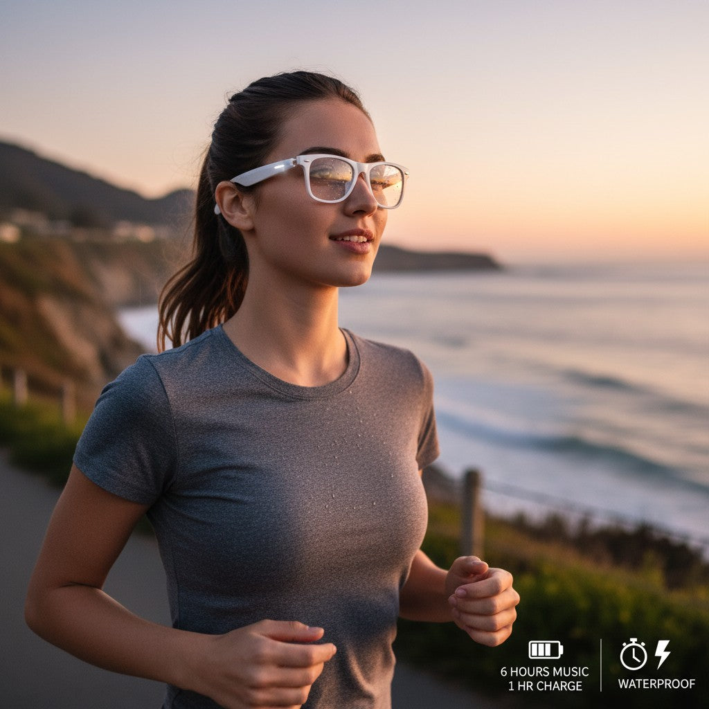 Smart Glasses Audio Bluetooth Wireless Microphone for Music and Calls
